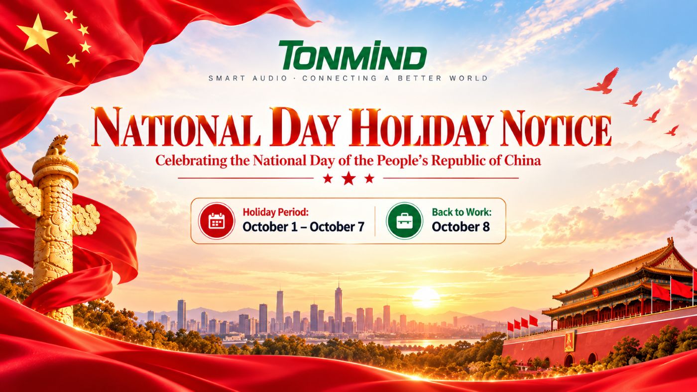 Aviso de feriado do Dia Nacional de 2026 da Tonmind