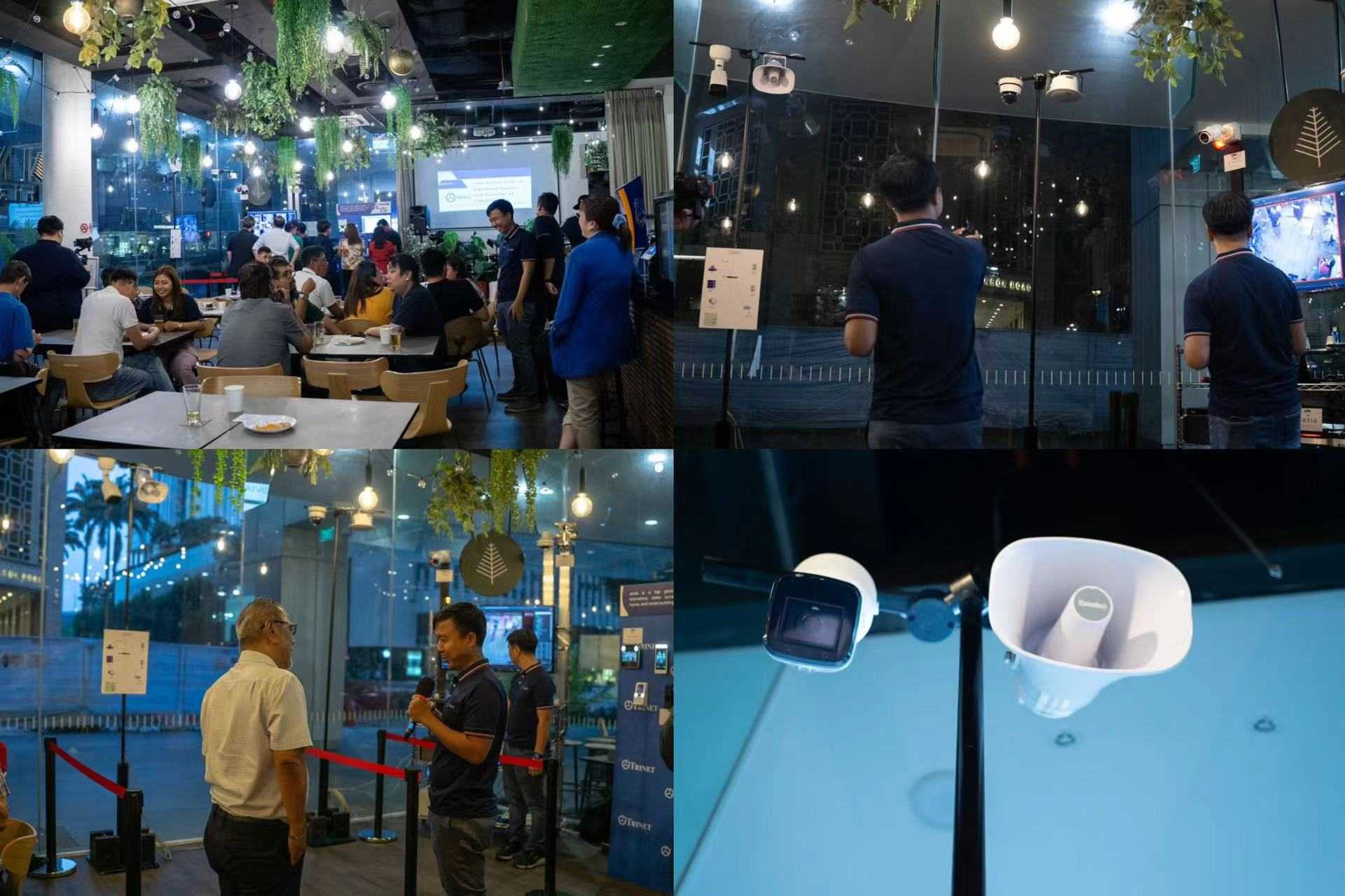Exposição de alto-falantes Tonmind IP Onvif no evento Trinet em Cingapura e Indonésia